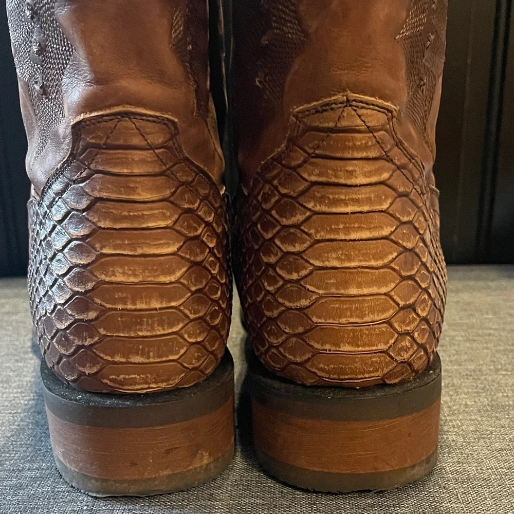 Dan Post Men’s Brown Cowboy Boots 10.5 - Picture 3 of 8